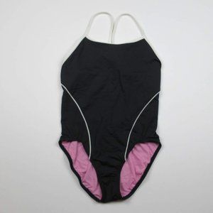 Vintage Athleta Black One Piece Swimsuit sz L